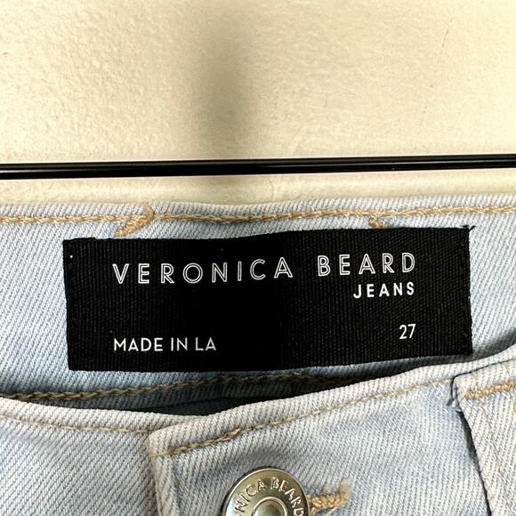 VERONICA BEARD Carly Kick Flare Jeans Raw Hem Aspen Wash Sz 27 $248 {3P20} - Picture 5 of 7